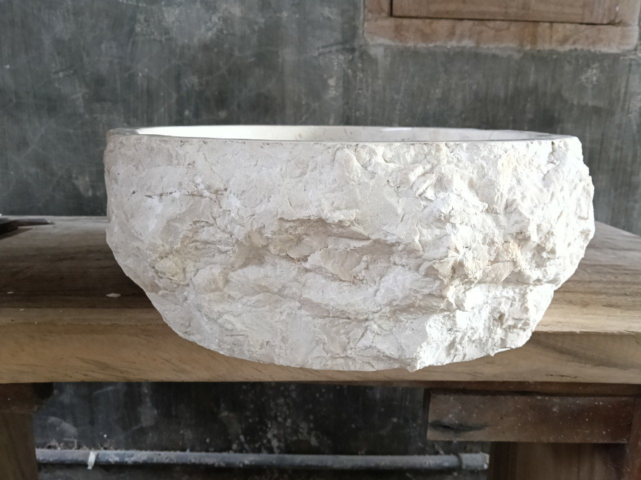 Marble Stone Sink | A108-5043 | 19.5″×17″ Organic White Marble Polished