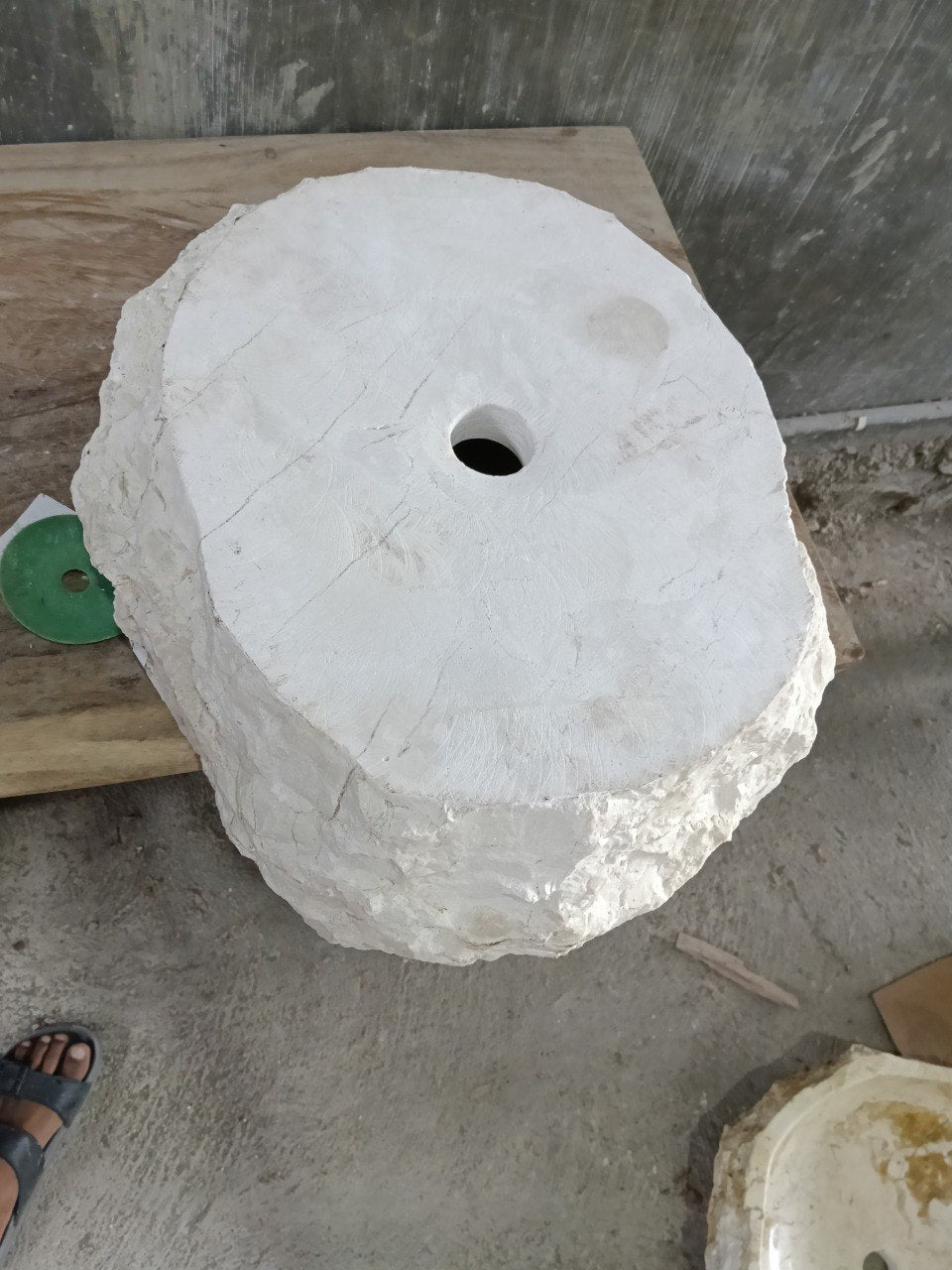 Marble Stone Sink | A108-5043 | 19.5″×17″ Organic White Marble Polished