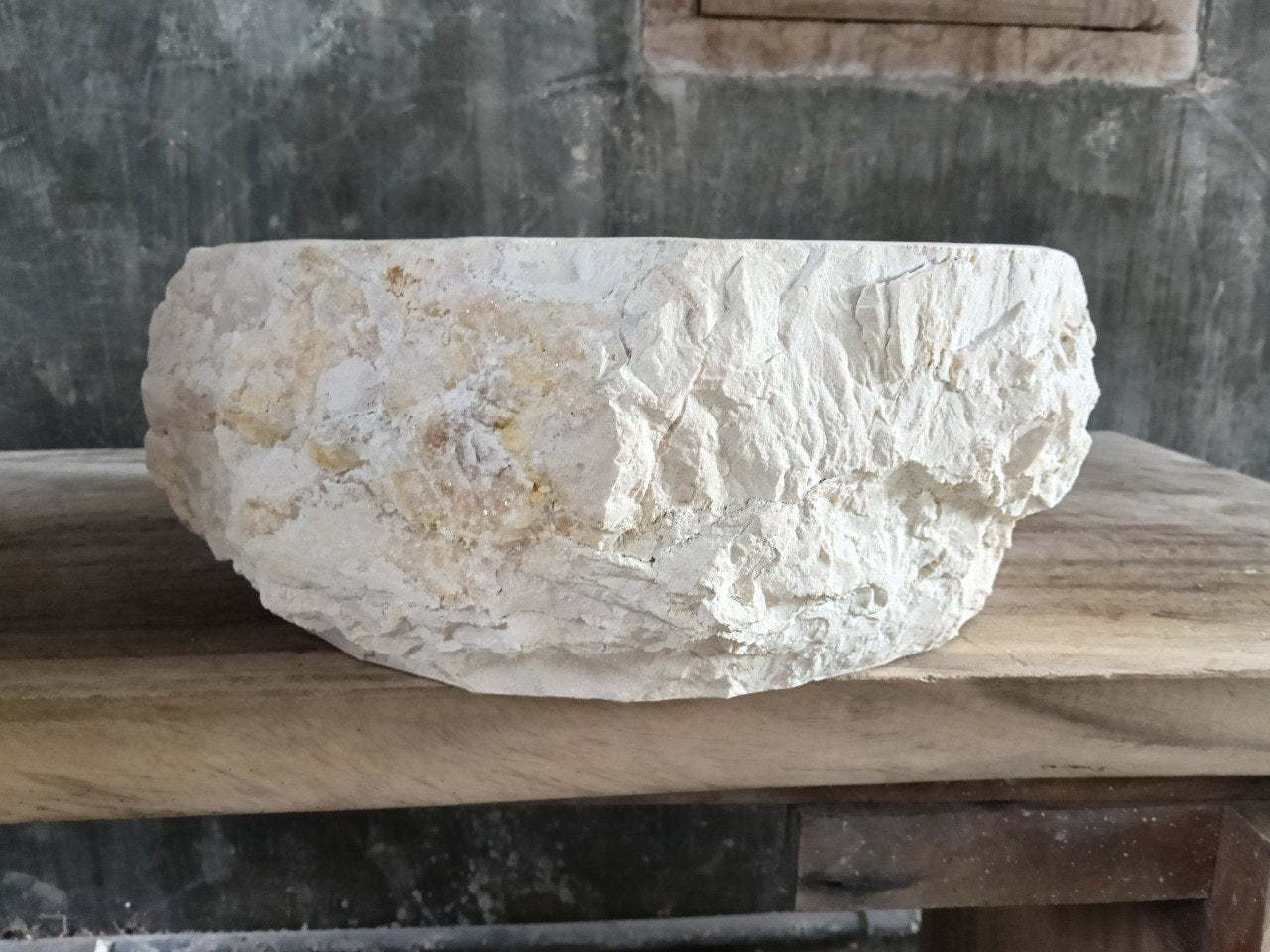 Marble Stone Sink | A108-5043 | 19.5″×17″ Organic White Marble Polished