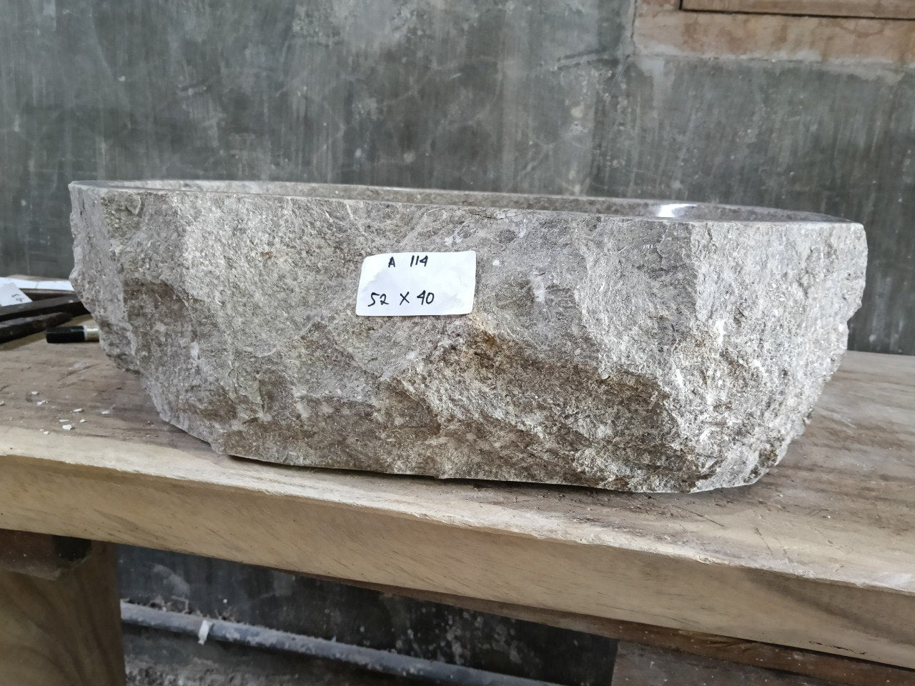 Marble Stone Sink | A114-5240 | 20.5″×16″ Organic Beige Marble Polished