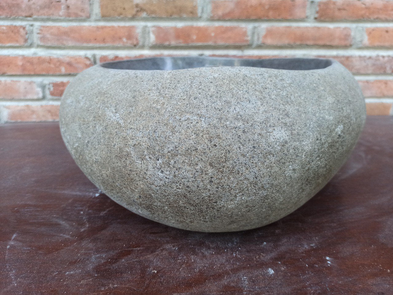 River Stone Sink | 5021-493916 | 19.5″×15.5″ Oval Graphite Gray Polished