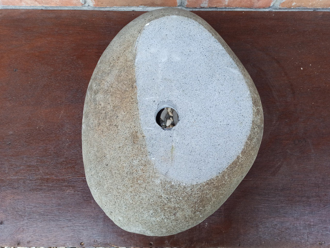 River Stone Sink | 5021-493916 | 19.5″×15.5″ Oval Graphite Gray Polished