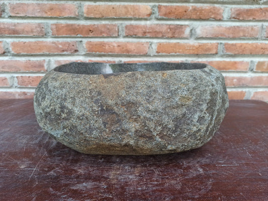 River Stone Sink | 5176-4036 | 16″×14″ Round Graphite Gray Polished