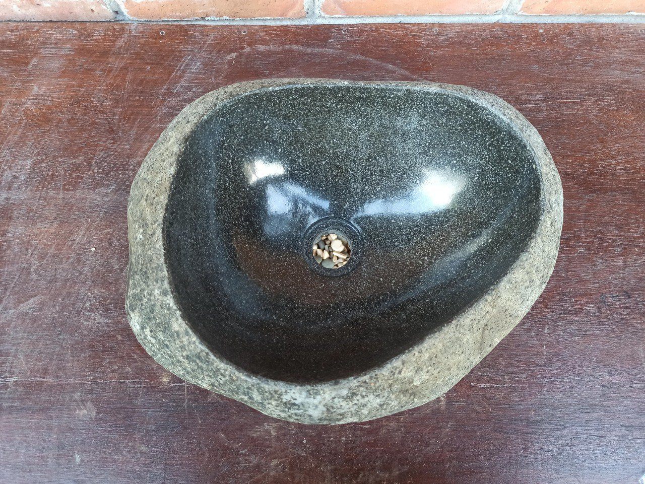 River Stone Sink | 5177-423214 | 16.5″×12.5″ Organic Graphite Gray Polished