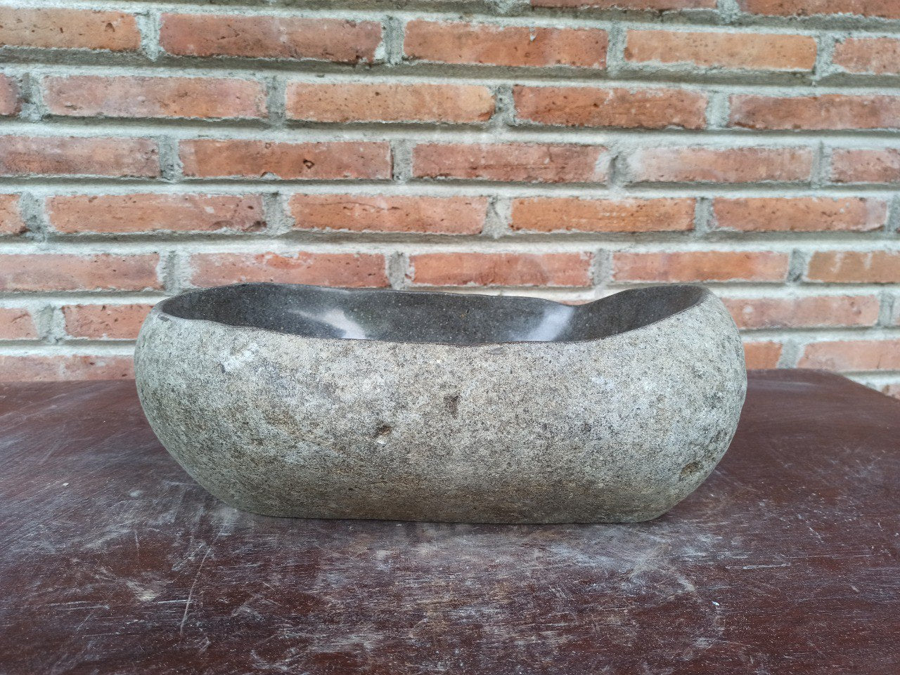 River Stone Sink | 5182-4230 | 16.5″×12″ Oval Graphite Gray Polished