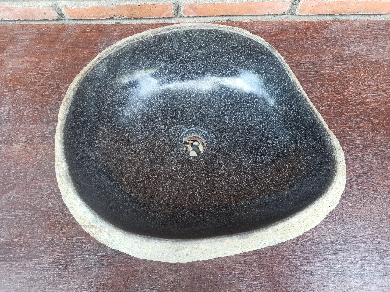 River Stone Sink | 5184-474014 | 18.5″×16″ Organic Graphite Gray Polished