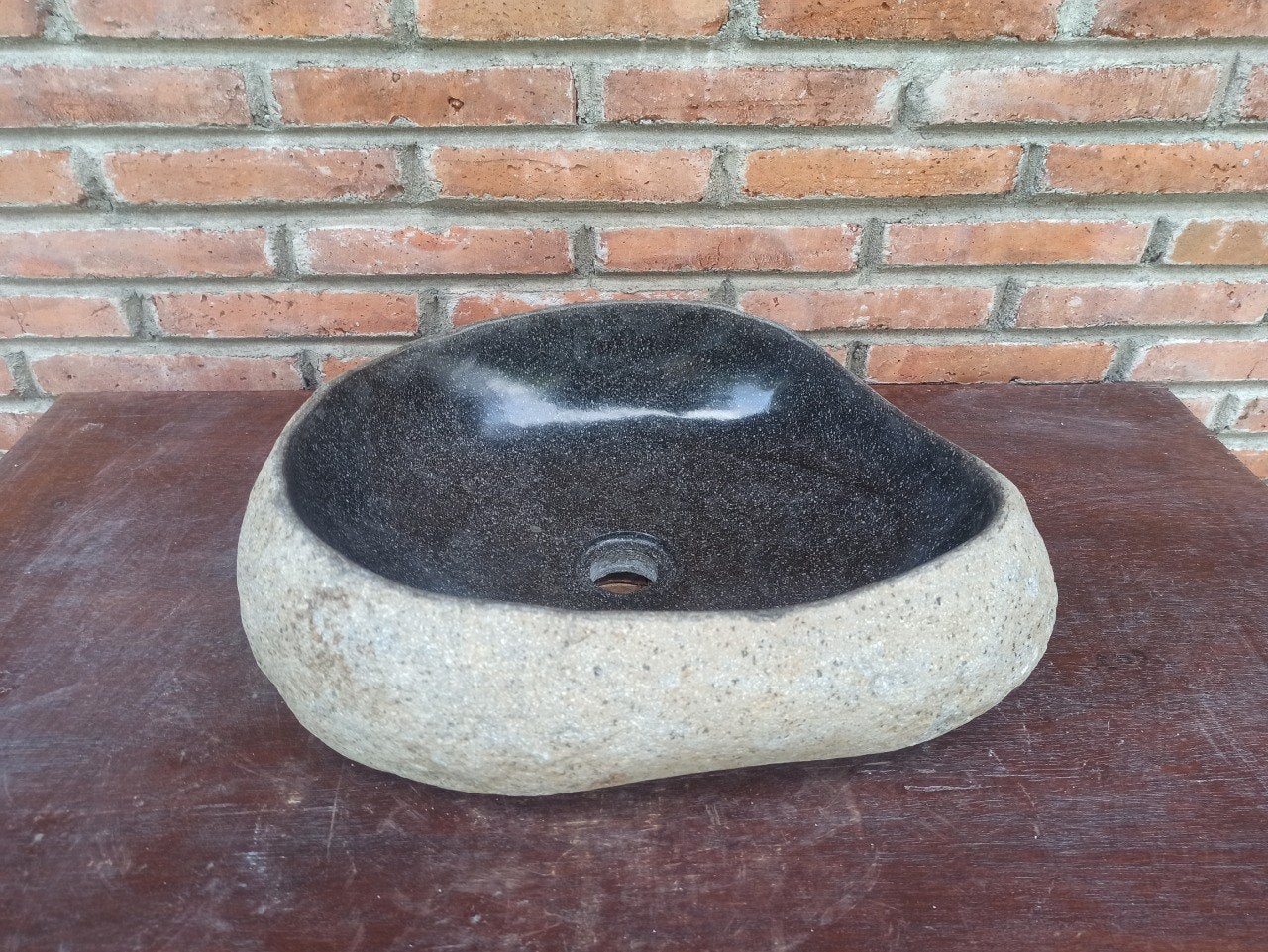 River Stone Sink | 5184-474014 | 18.5″×16″ Organic Graphite Gray Polished
