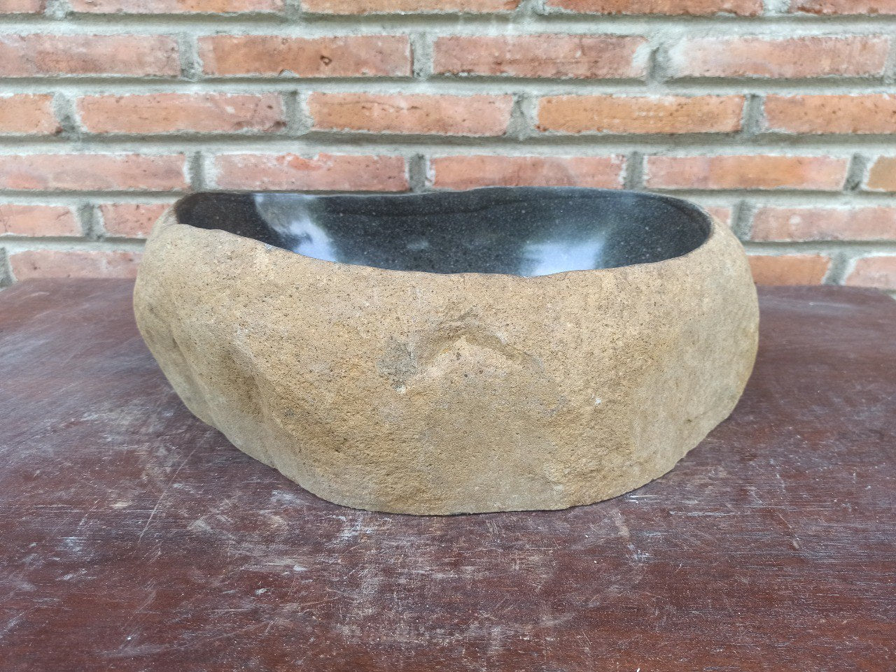 River Stone Sink | 5187-453115 | 17.5″×12″ Oval Graphite Gray Polished