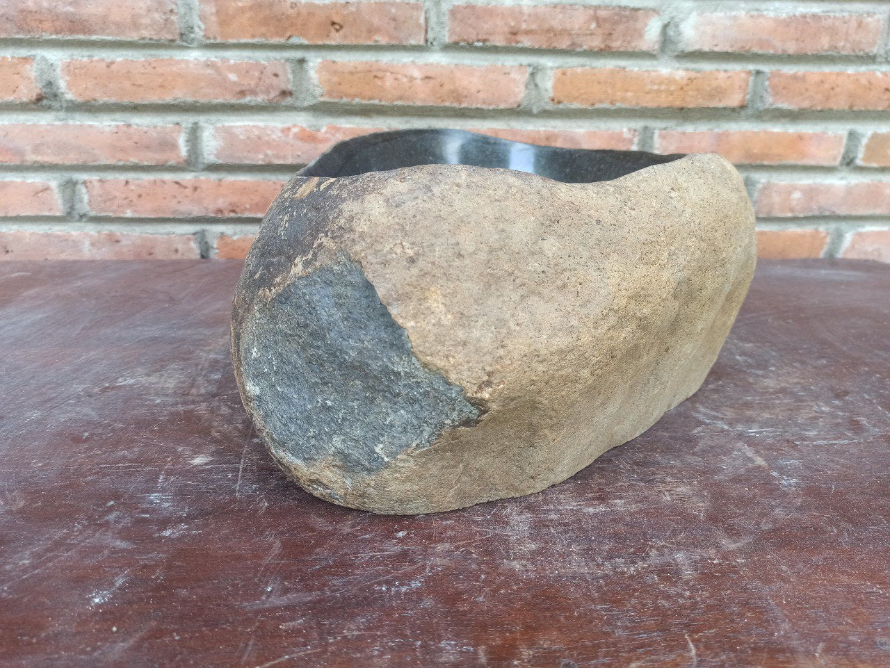 River Stone Sink | 5187-453115 | 17.5″×12″ Oval Graphite Gray Polished