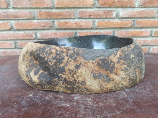 River Stone Sink | 5187-453115 | 17.5″×12″ Oval Graphite Gray Polished