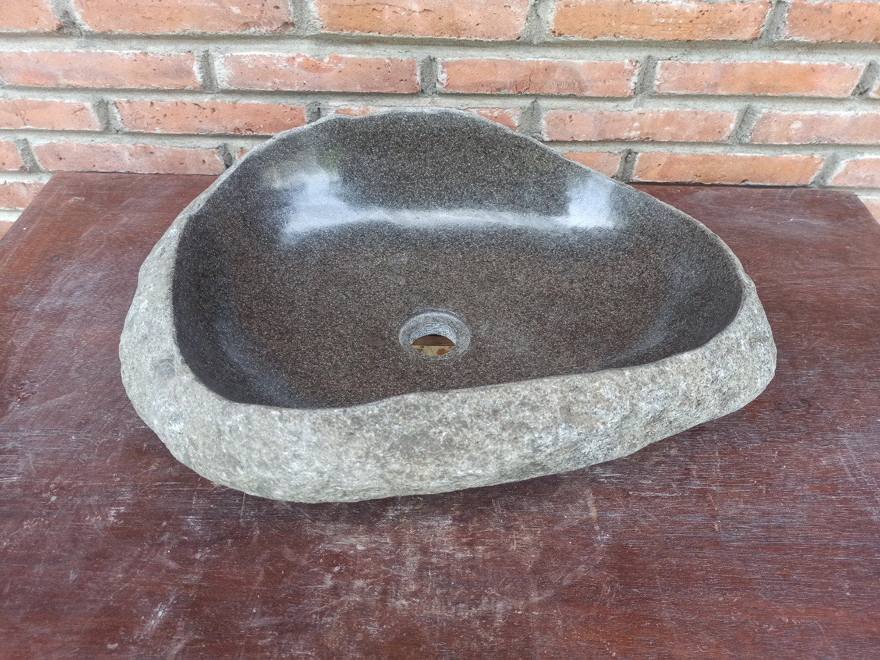 River Stone Sink | 5188-524216 | 20.5″×16.5″ Organic Dark Gray Polished