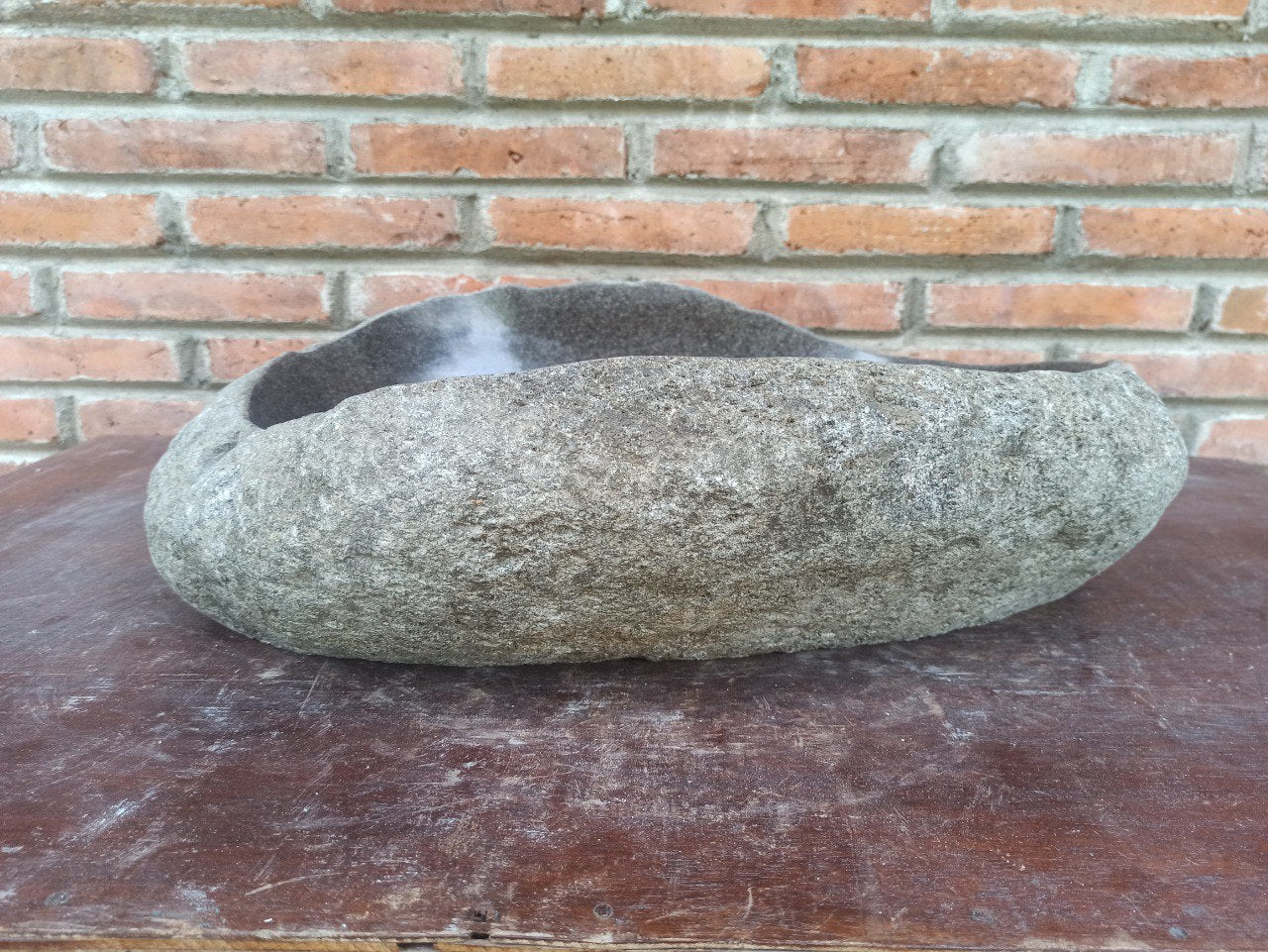River Stone Sink | 5188-524216 | 20.5″×16.5″ Organic Dark Gray Polished