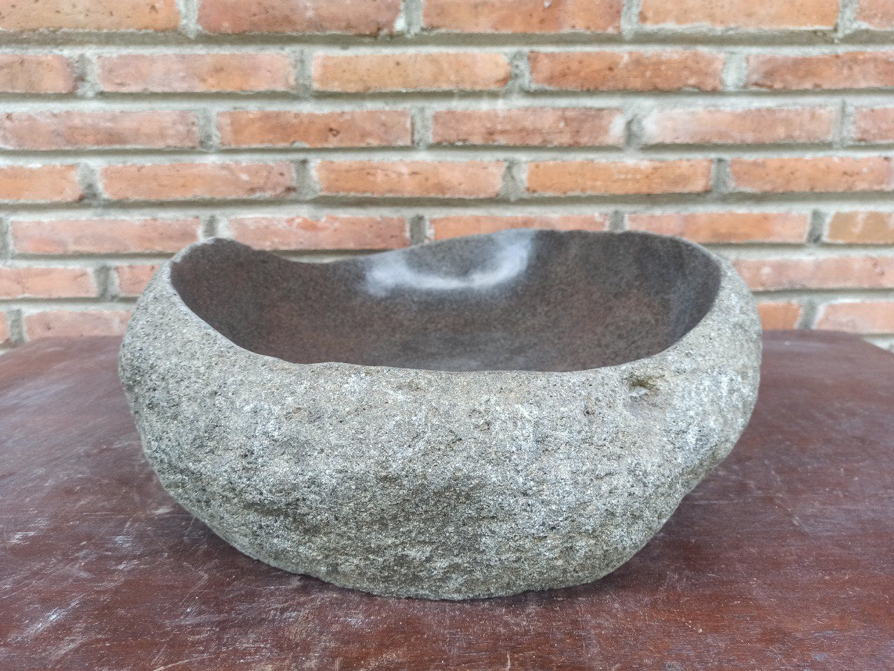 River Stone Sink | 5188-524216 | 20.5″×16.5″ Organic Dark Gray Polished