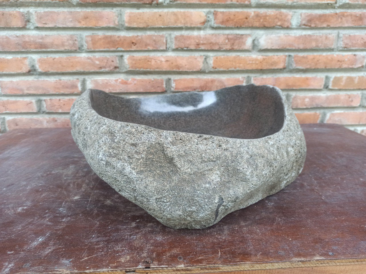 River Stone Sink | 5188-524216 | 20.5″×16.5″ Organic Dark Gray Polished