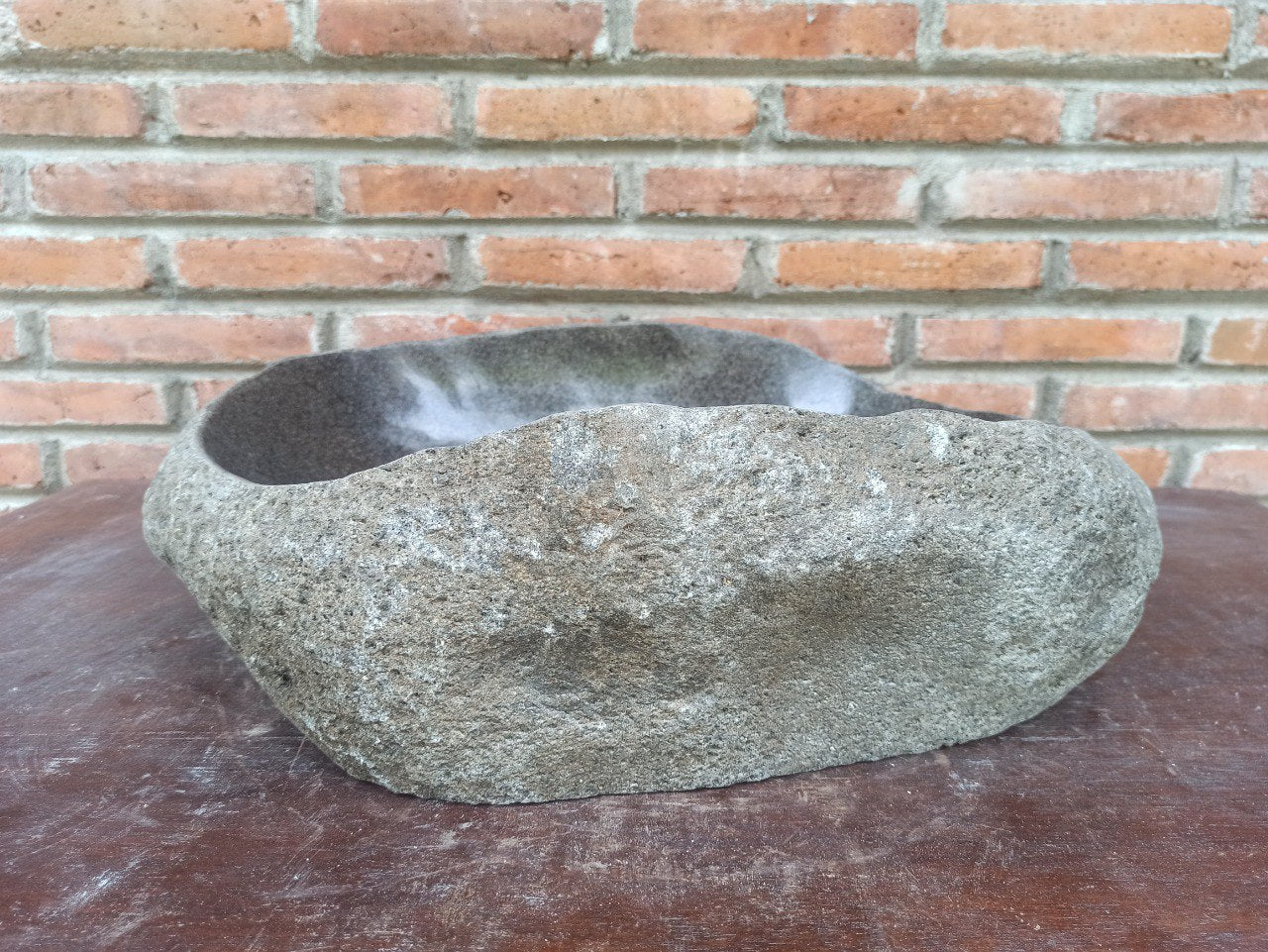 River Stone Sink | 5188-524216 | 20.5″×16.5″ Organic Dark Gray Polished