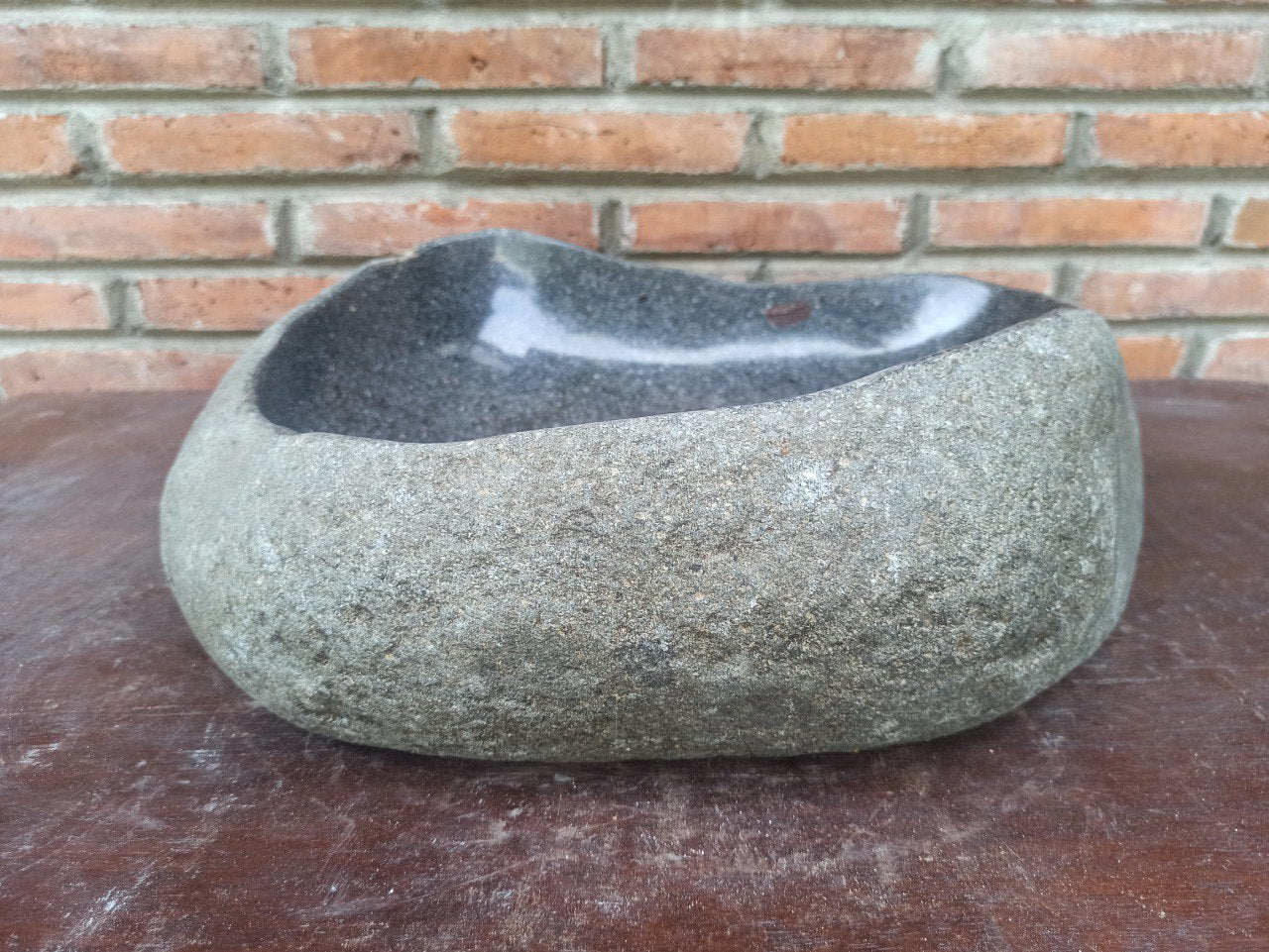 River Stone Sink | 5189-544415 | 21.5″×17.5″ Organic Dark Gray Polished