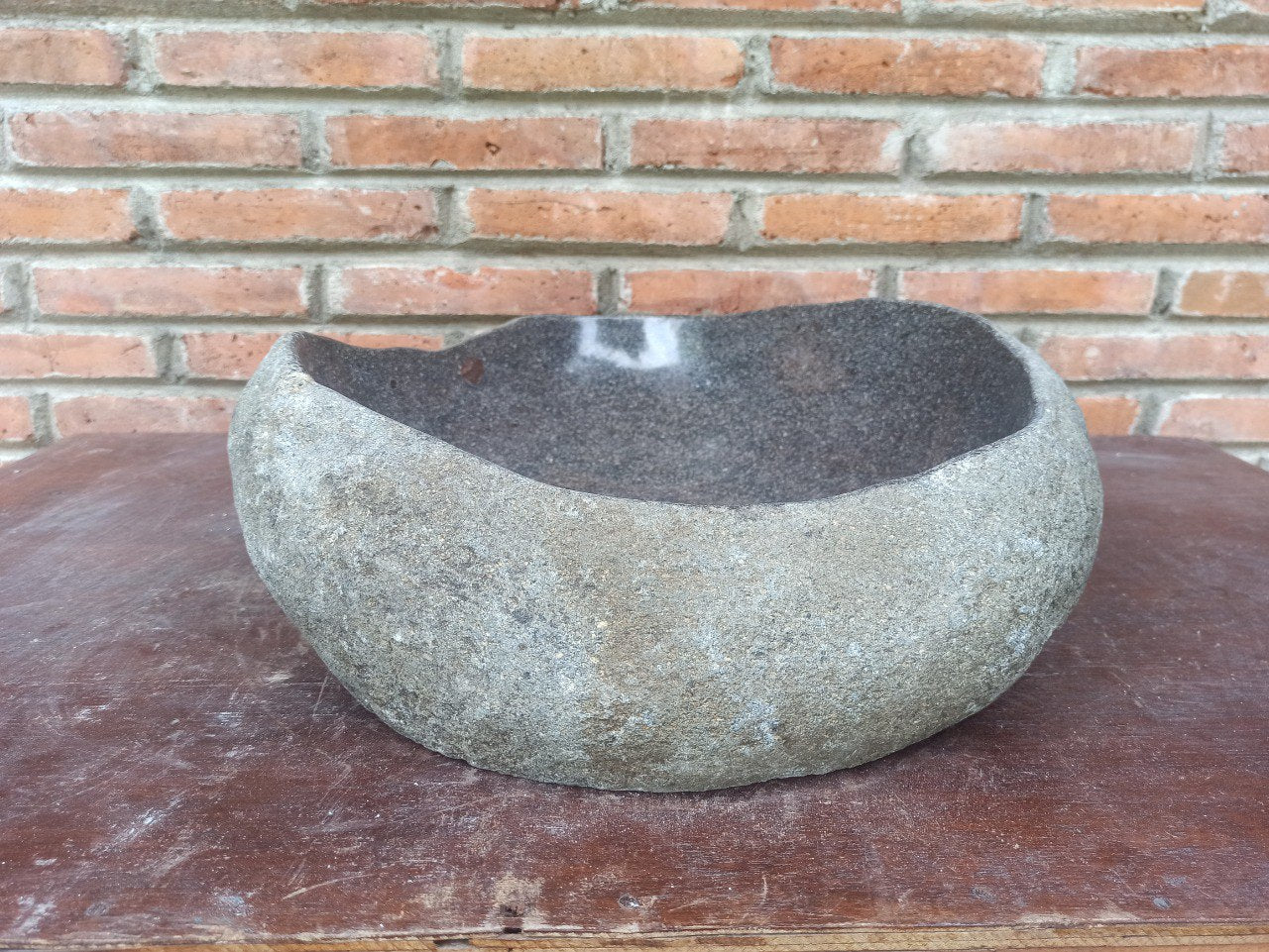 River Stone Sink | 5189-544415 | 21.5″×17.5″ Organic Dark Gray Polished