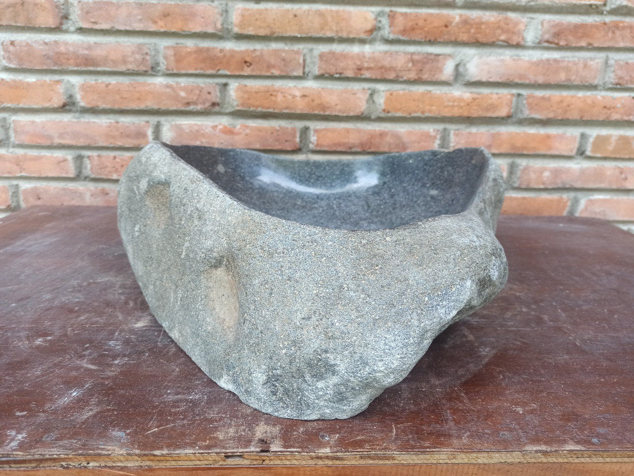 River Stone Sink | 5189-544415 | 21.5″×17.5″ Organic Dark Gray Polished