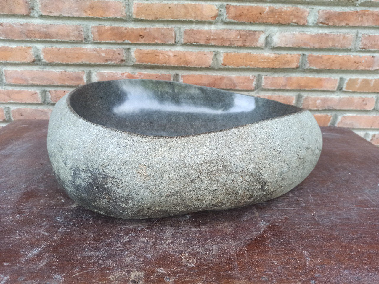 River Stone Sink | 5190-544615 | 21.5″×18″ Organic Graphite Gray Polished