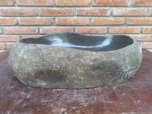 River Stone Sink | 5191-573815 | 22.5″×15″ Organic Graphite Gray Polished