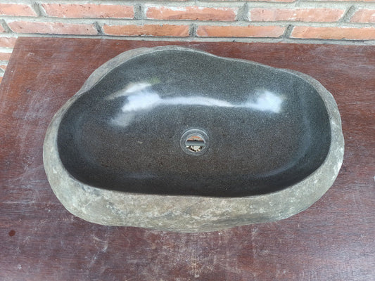 River Stone Sink | 5191-573815 | 22.5″×15″ Organic Graphite Gray Polished