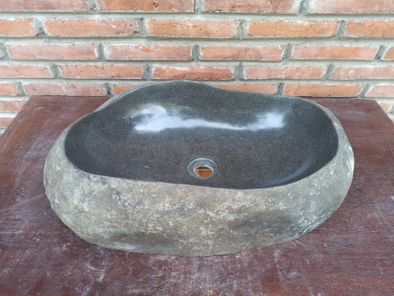 River Stone Sink | 5191-573815 | 22.5″×15″ Organic Graphite Gray Polished