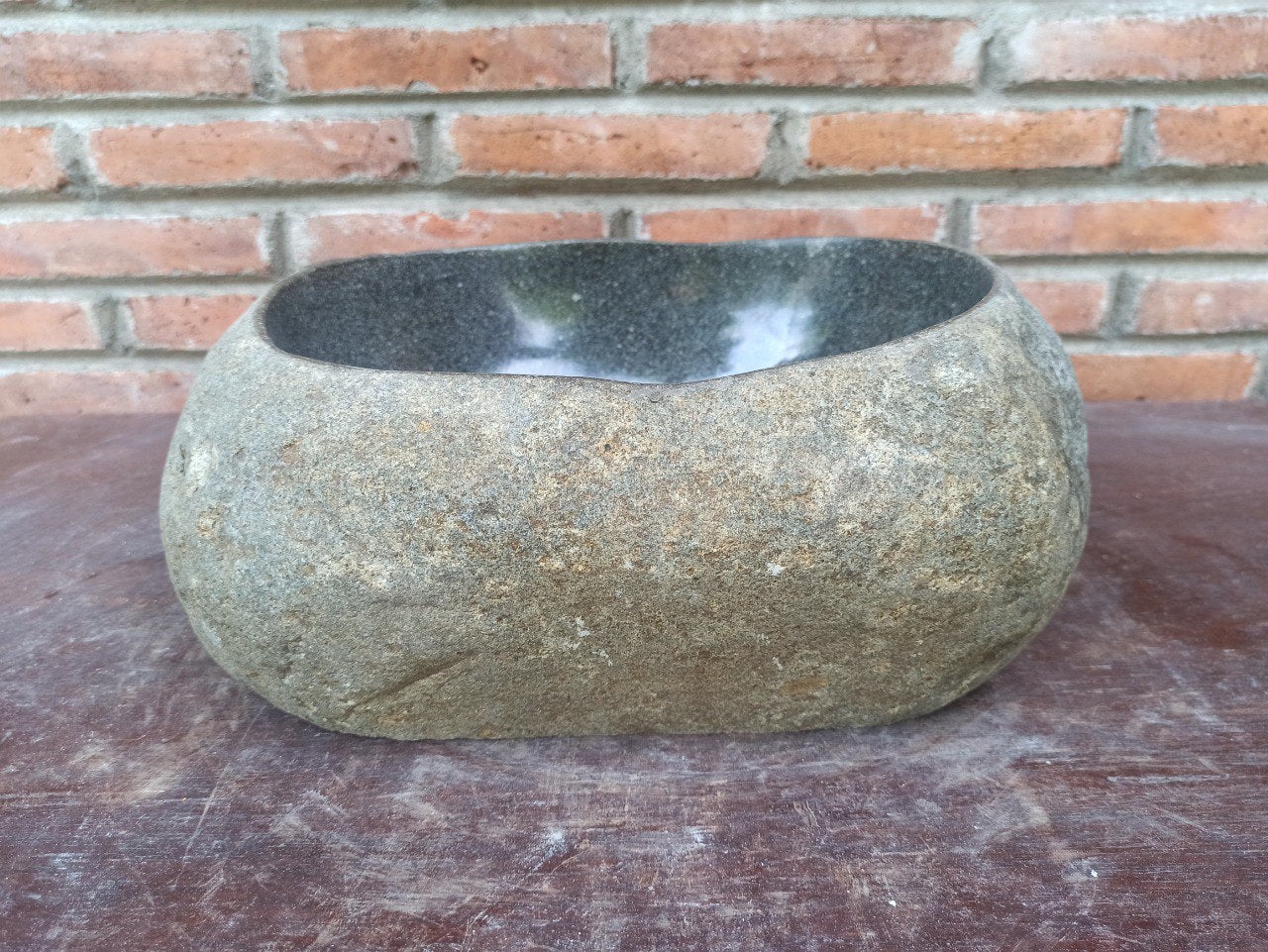 River Stone Sink | 5192-3833 | 15″×13″ Organic Graphite Gray Polished