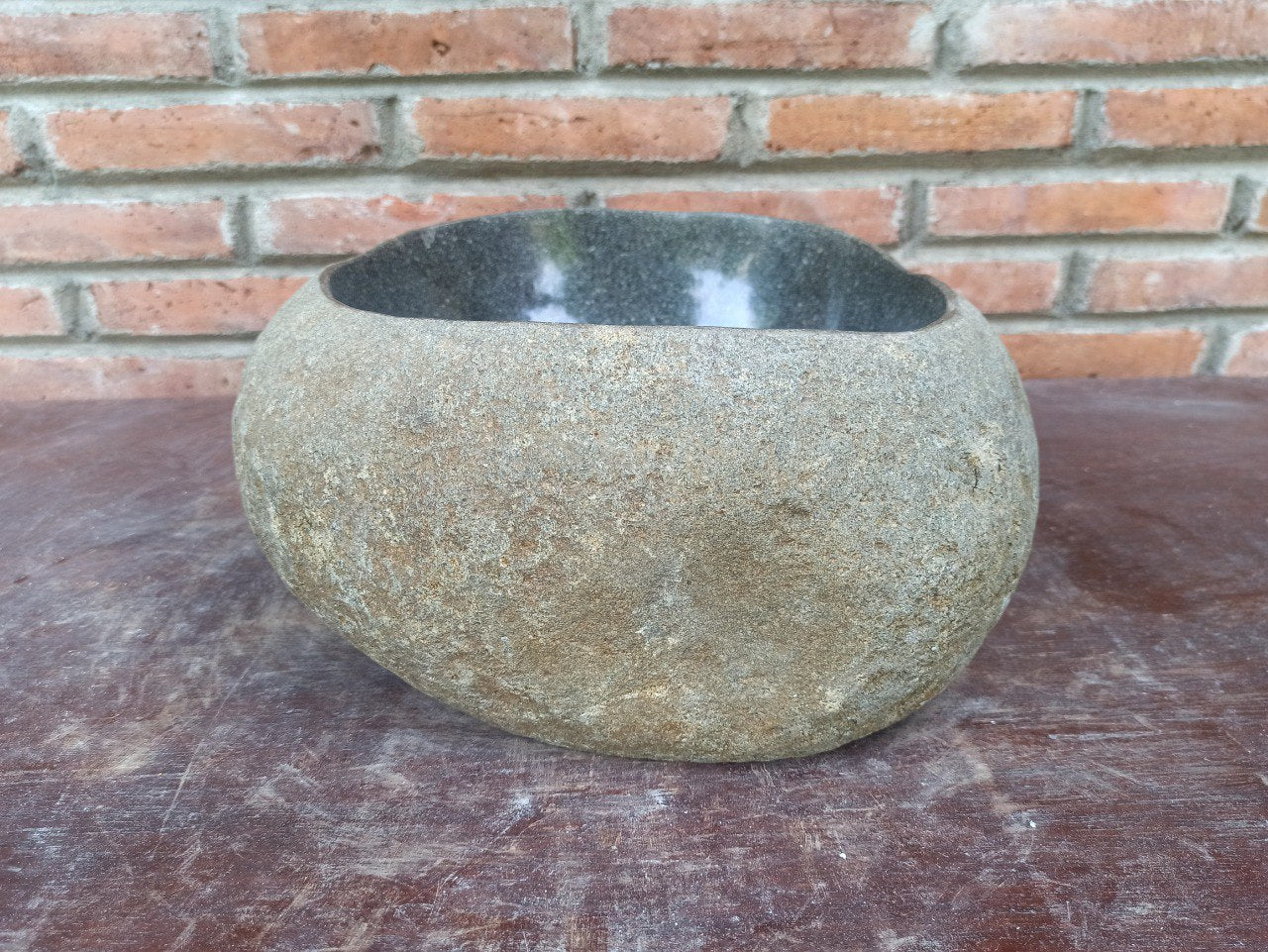 River Stone Sink | 5192-3833 | 15″×13″ Organic Graphite Gray Polished