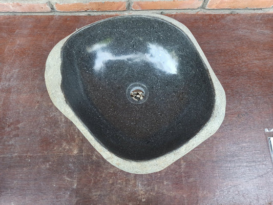 River Stone Sink | 5194-4842 | 19″×16.5″ Triangular Graphite Gray Polished