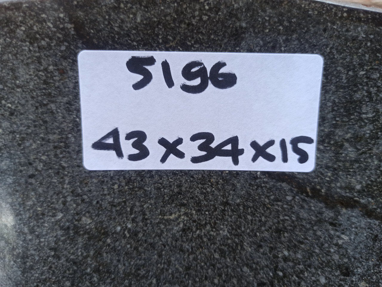 River Stone Sink | 5196-433415 | 17″×13″ Round Graphite Gray Polished