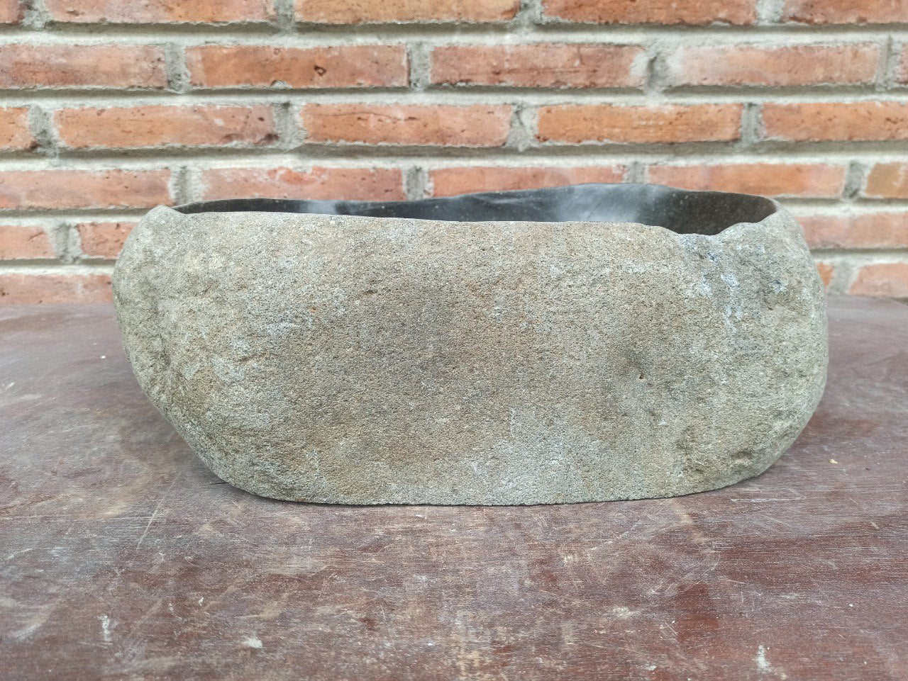 River Stone Sink | 5198-4529 | 18″×11.5″ Oval Graphite Gray Polished