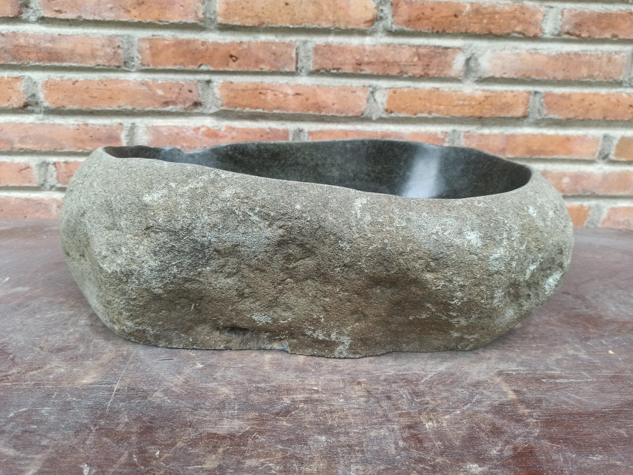 River Stone Sink | 5198-4529 | 18″×11.5″ Oval Graphite Gray Polished