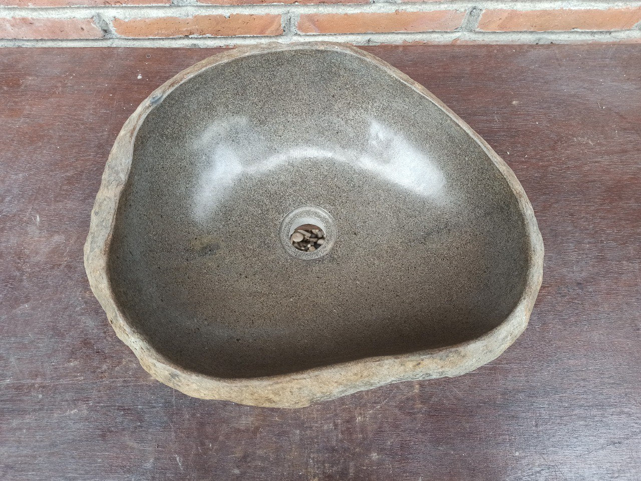 River Stone Sink | 5199-473913 | 18.5″×15.5″ Organic Graphite Gray Polished