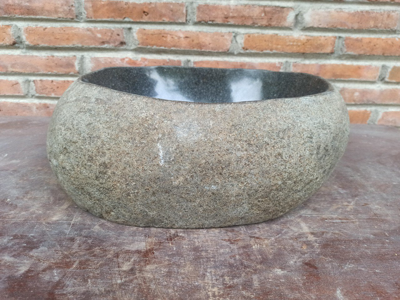 River Stone Sink | 5201-443514 | 17.5″×14″ Oval Graphite Gray Polished