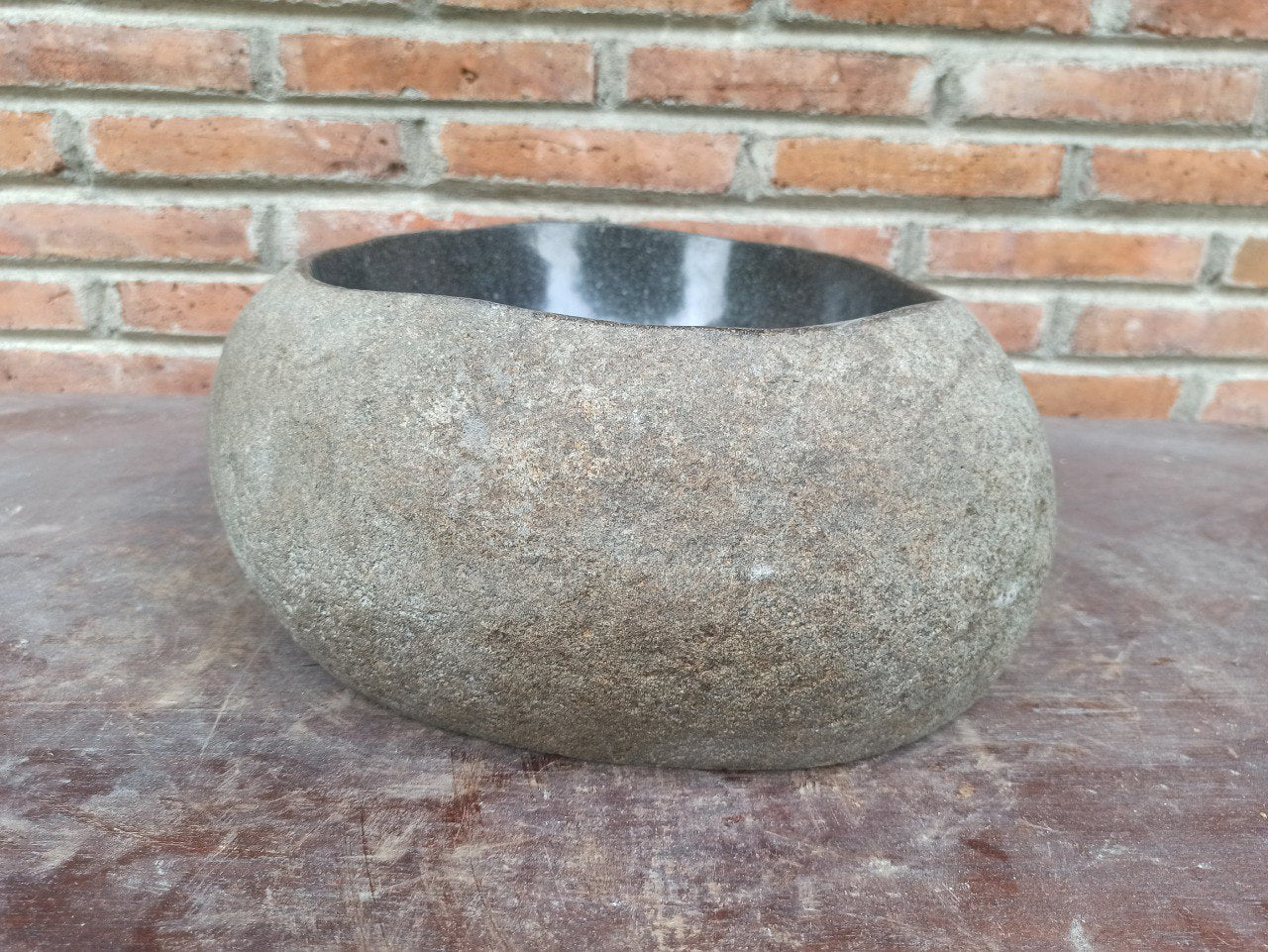 River Stone Sink | 5201-443514 | 17.5″×14″ Oval Graphite Gray Polished