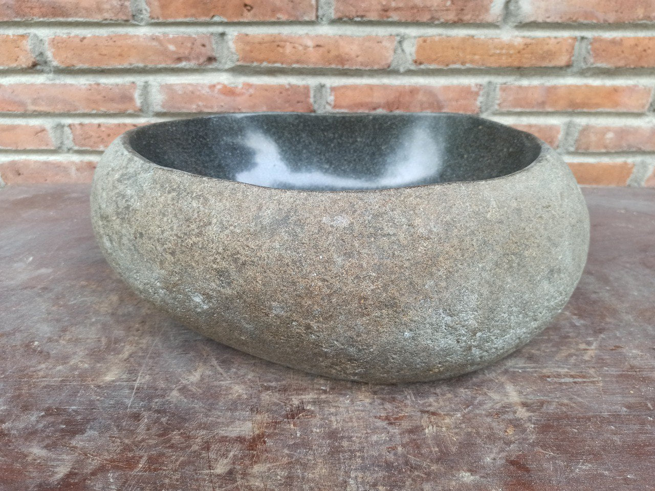 River Stone Sink | 5201-443514 | 17.5″×14″ Oval Graphite Gray Polished