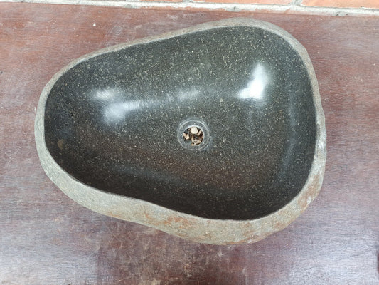 River Stone Sink | 5202-514114 | 20″×16″ Organic Graphite Gray Polished