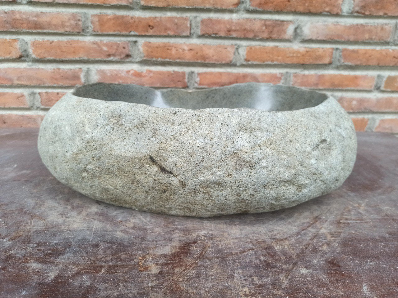 River Stone Sink | 5203-463313 | 18″×13″ Oval Graphite Gray Polished