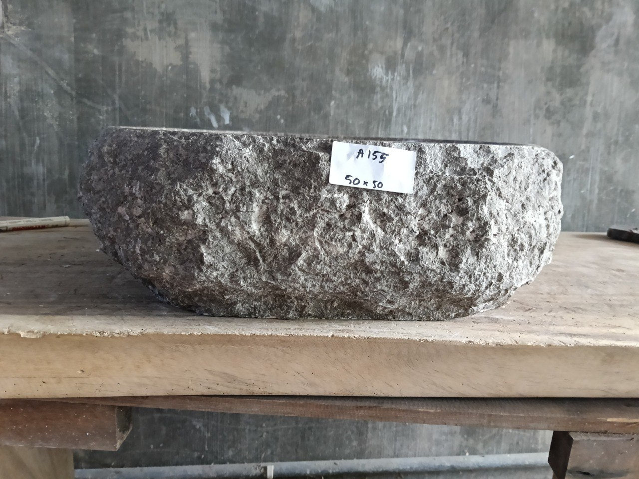 Marble Stone Sink | A155-5050 | 19.5″×19.5″ Organic Brown Marble Polished