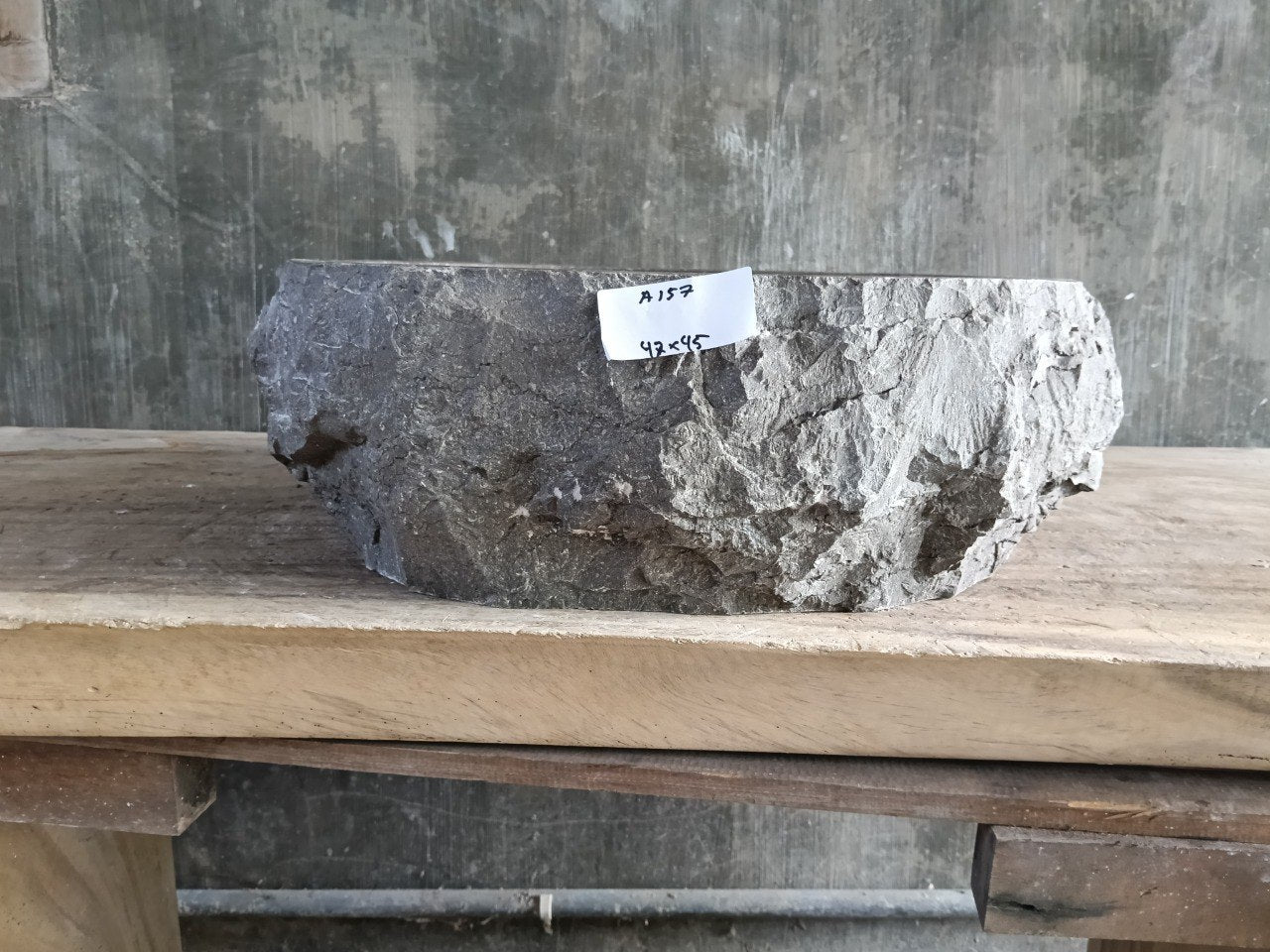 Marble Stone Sink | A157-4745 | 18.5″×18″ Organic Brown Marble Polished