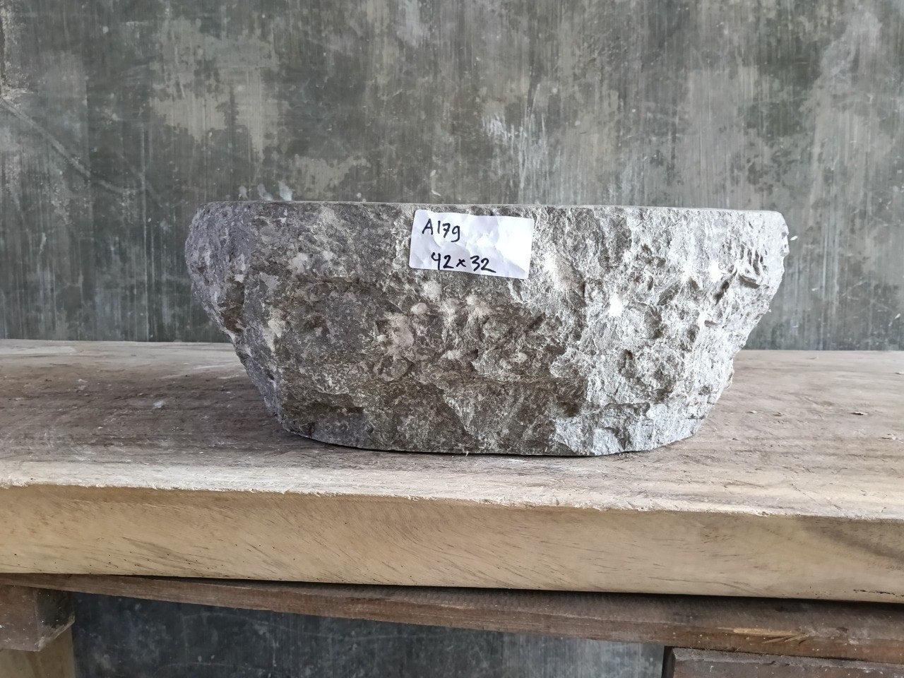 Marble Stone Sink | A179-4232 | 16.5″×12.5″ Organic Brown Marble Polished