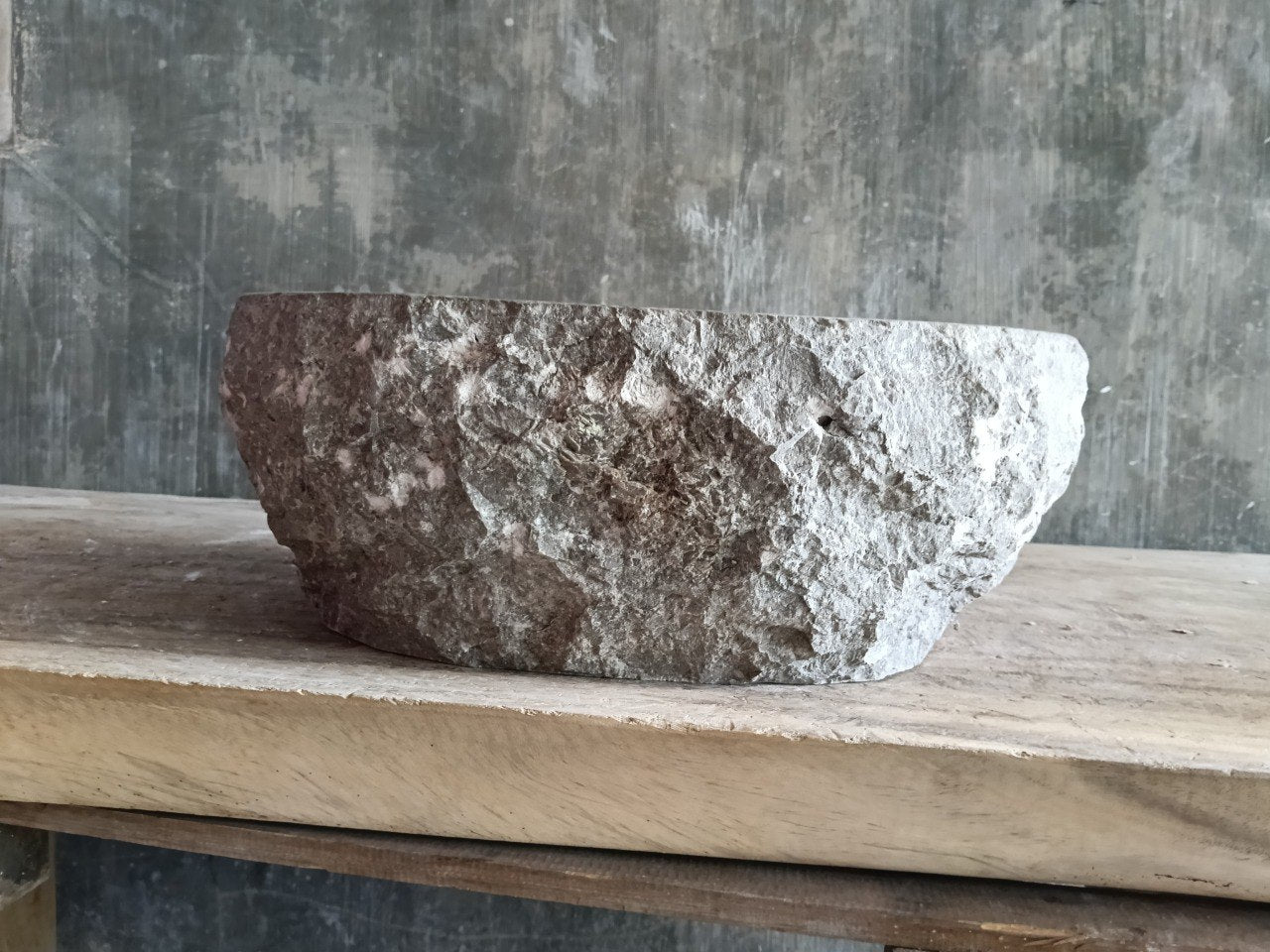 Marble Stone Sink | A179-4232 | 16.5″×12.5″ Organic Brown Marble Polished