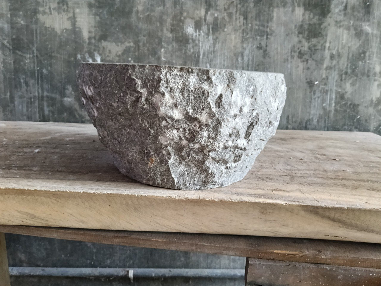 Marble Stone Sink | A179-4232 | 16.5″×12.5″ Organic Brown Marble Polished