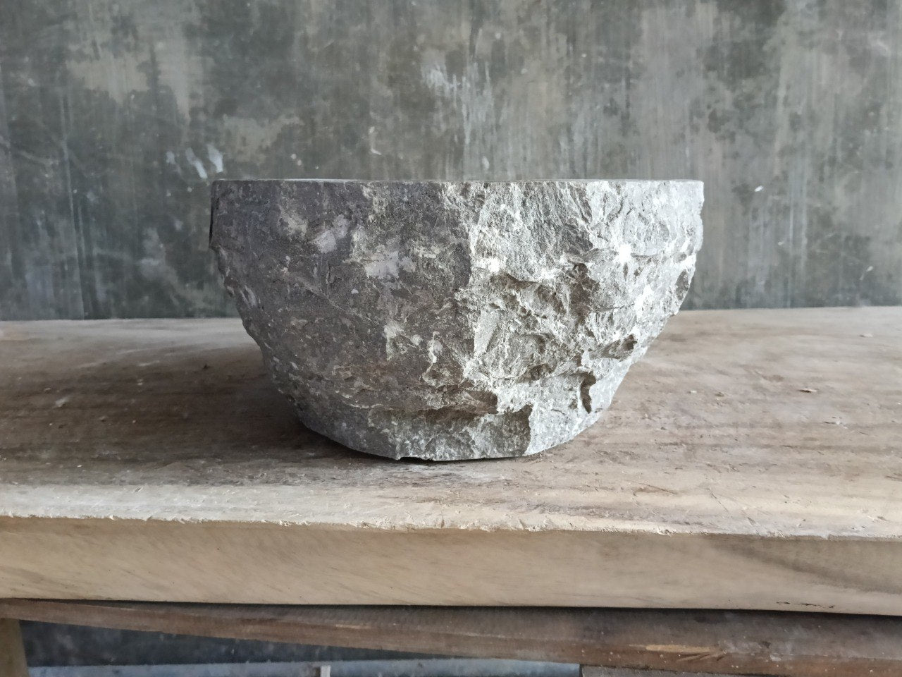 Marble Stone Sink | A185-4233 | 16.5″×13″ Organic Dark Marble Polished