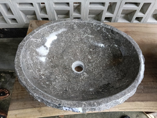 Top view of gray marble stone sink mrb6022-5343

