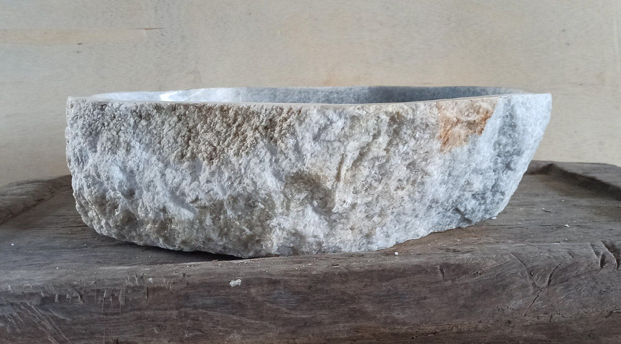 Onyx Stone Sink | 5072-544615 | 21.5″×18″ Organic Gray Onyx Polished