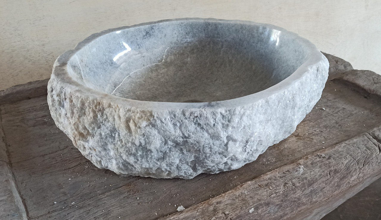 Onyx Stone Sink | 5076-554116 | 21.5″×16″ Organic Gray Onyx Polished