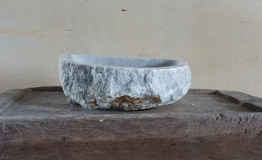 Onyx Stone Sink | 5081-444114 | 17.5″×16″ Triangular Organic Gray Onyx Polished