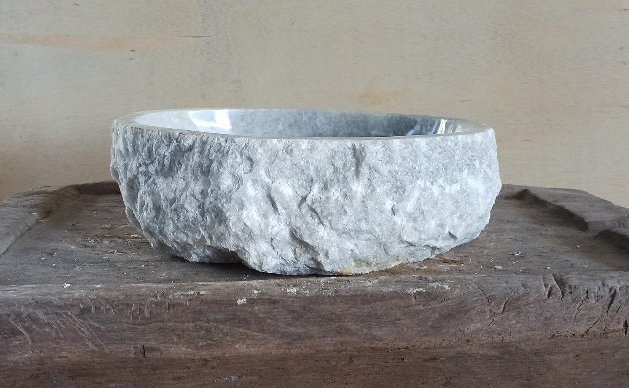 Onyx Stone Sink | 5086-514215 | 20″×16.5″ Organic Gray Onyx Polished