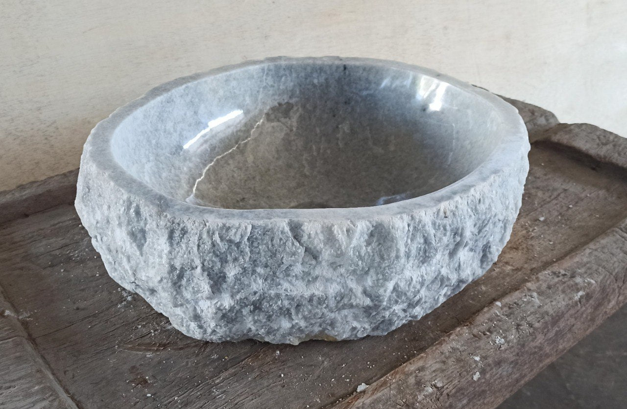 Onyx Stone Sink | 5086-514215 | 20″×16.5″ Organic Gray Onyx Polished